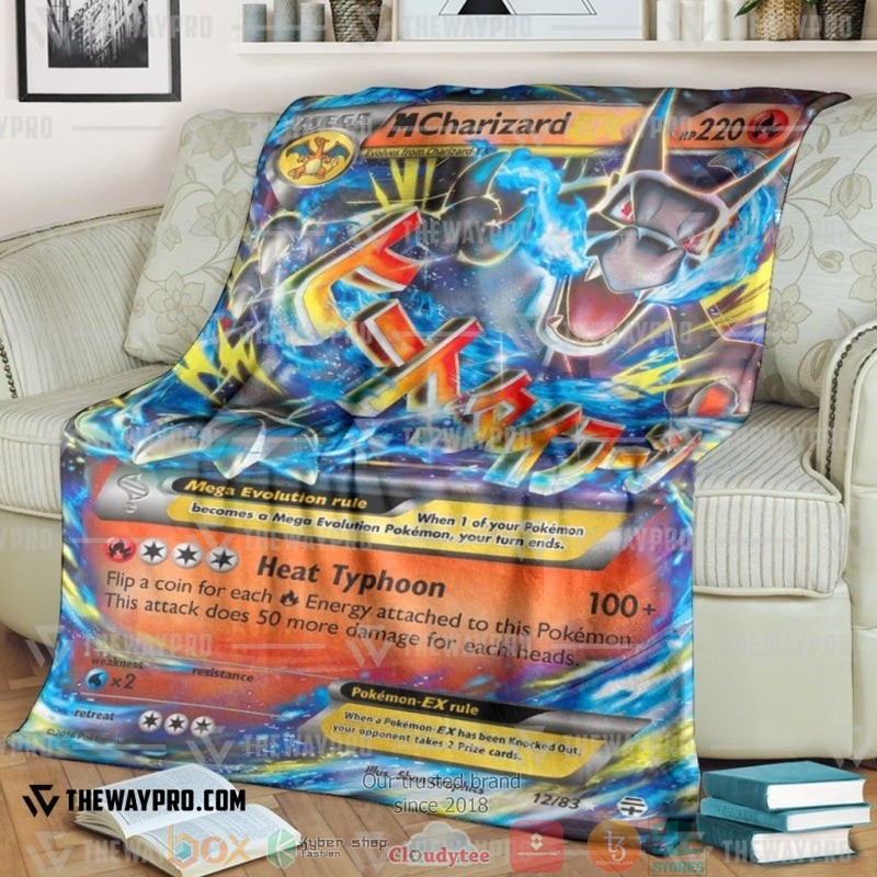 Pokemon M Charizard Ex A%C2%B7 Generations Soft Blanket Pokemon M Charizard Ex A%C2%B7 Generations Soft Blanket