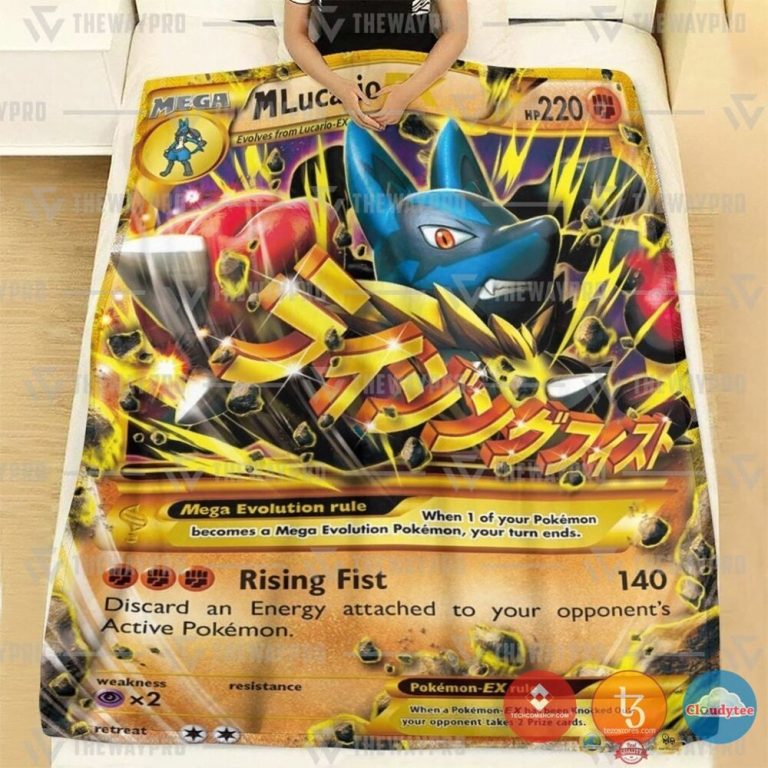 Pokemon-M-Lucario-Ex-Furious-Fists-Blanket-1