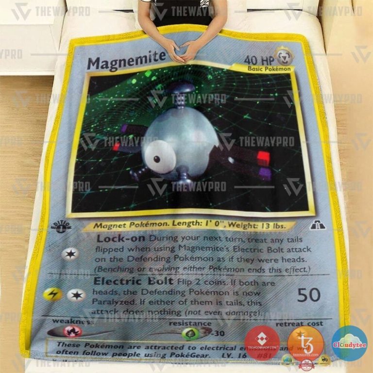 Pokemon-Magnemite-Holo-1St-Edition-Blanket-1-1