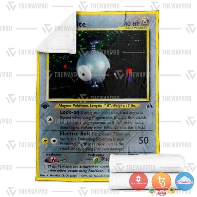 Pokemon-Magnemite-Holo-1St-Edition-Blanket-2-1