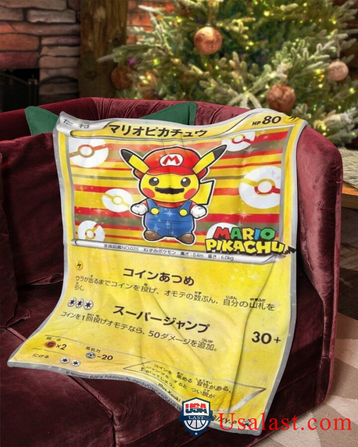 Pokemon-Mario-Pikachu-Japanese-Fleece-Blanket-1