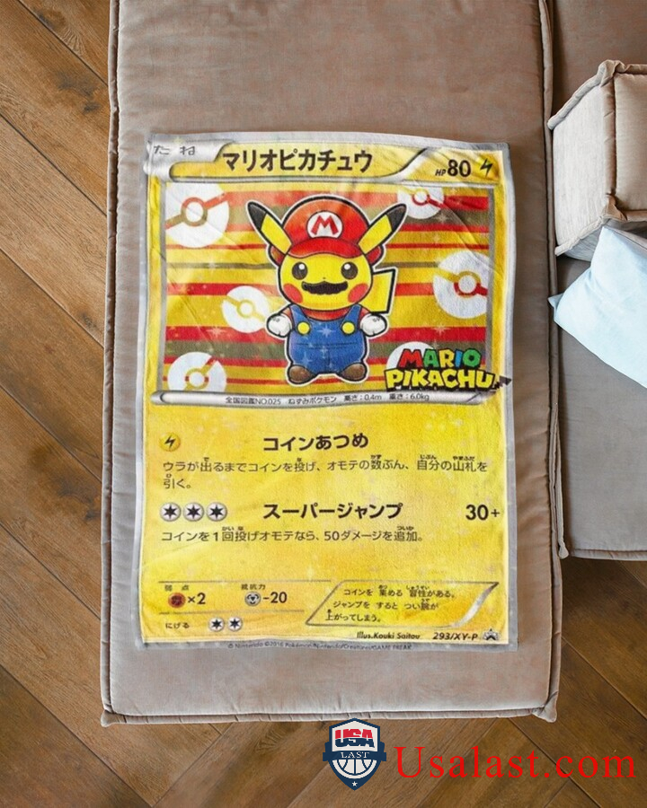 Pokemon-Mario-Pikachu-Japanese-Fleece-Blanket-2