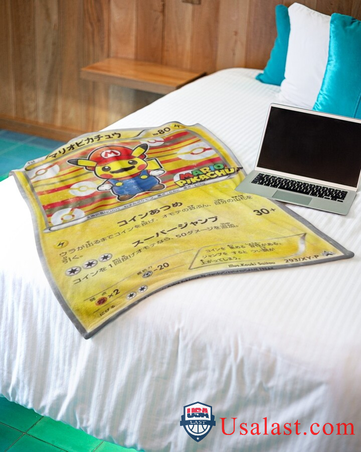Pokemon-Mario-Pikachu-Japanese-Fleece-Blanket-3