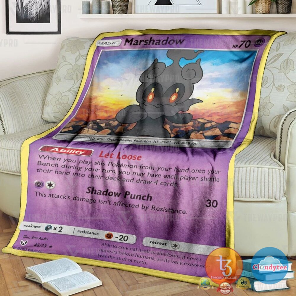 Pokemon Marshadow Shining Legends Blanket Pokemon Marshadow Shining Legends Blanket