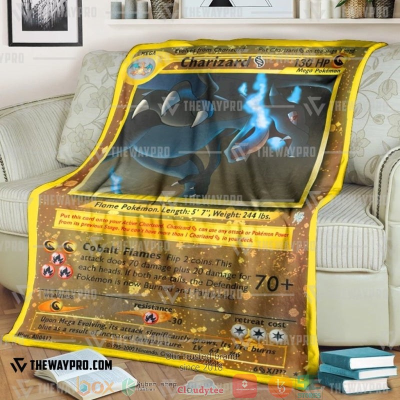 Pokemon Mega Charizard Soft Blanket Pokemon Mega Charizard Soft Blanket