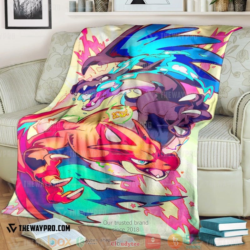 Pokemon Mega Charizard Xy Soft Blanket Pokemon Mega Charizard Xy Soft Blanket