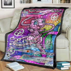 Pokemon Mew Hybrid Vmax Stain Glass Blanket