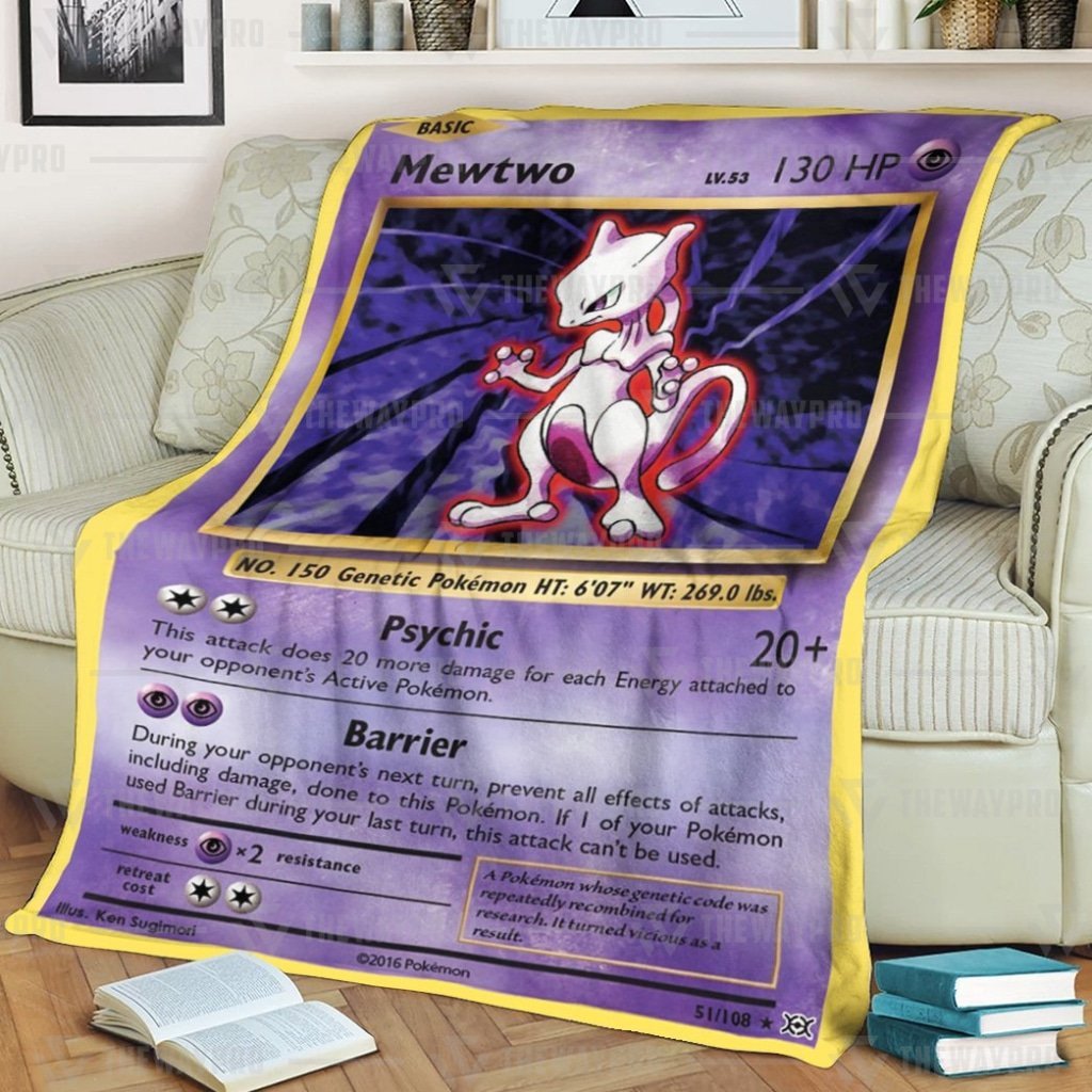 Pokemon Mewtwo Evolutions Blanket 2 Pokemon Mewtwo Evolutions Blanket 2