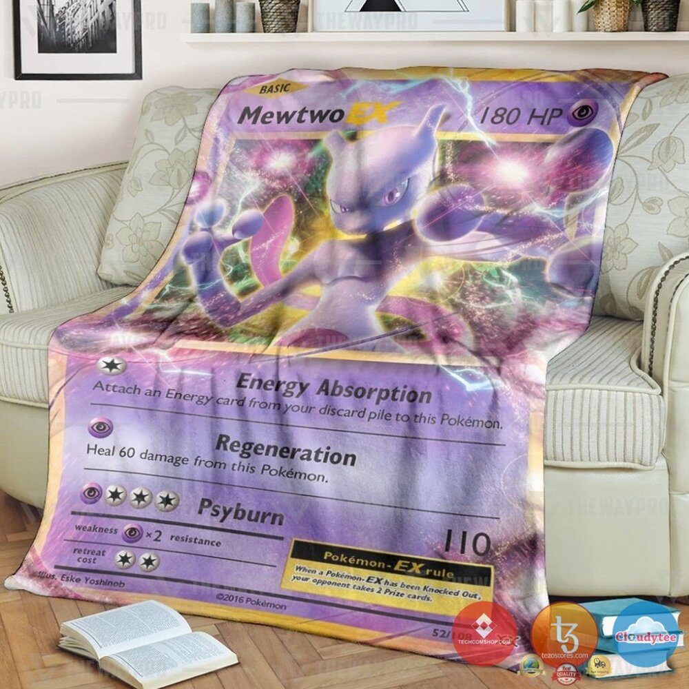 Pokemon Mewtwo Ex Evolutions Blanket Pokemon Mewtwo Ex Evolutions Blanket