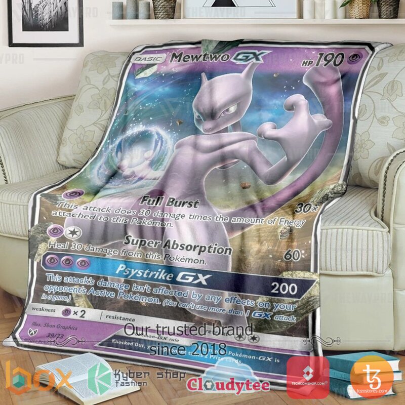 Pokemon Mewtwo Gx Blanket 2 Pokemon Mewtwo Gx Blanket 2