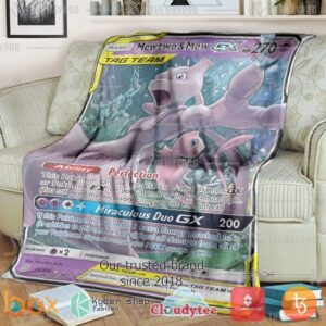 Pokemon Mewtwo Mew Gx Unified Minds Blanket 2