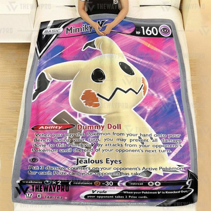 Pokemon-Mimikyu-V-Battle-Styles-Bedding-Set-And-Quilt-Blanket-1