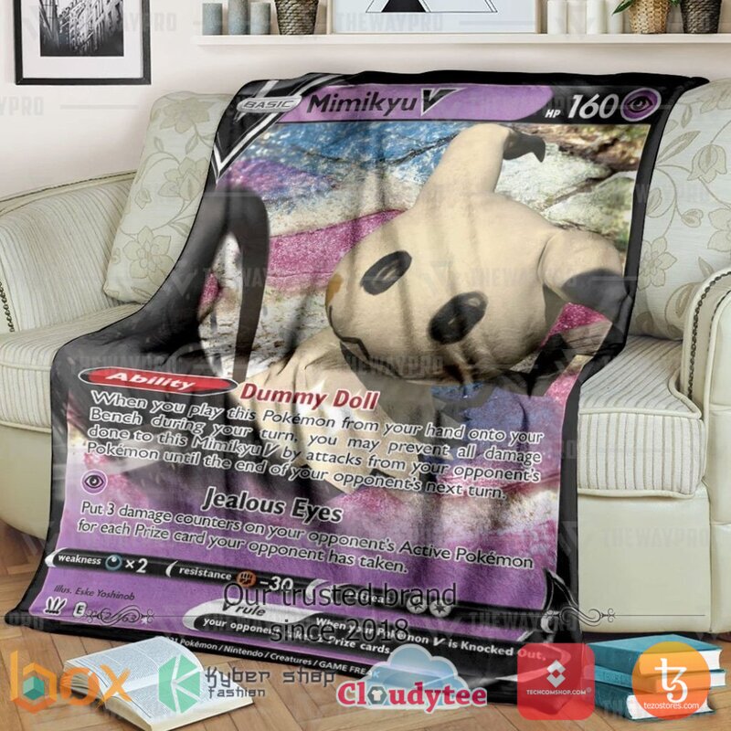 Pokemon Mimikyu V Blanket 2 Pokemon Mimikyu V Blanket 2