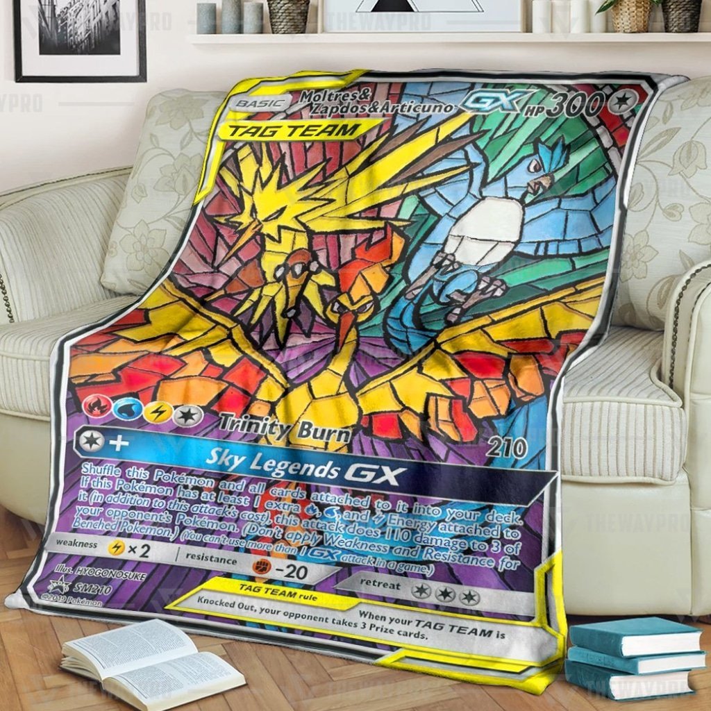 Pokemon Moltres And Zapdos And Articuno Gx Blanket Pokemon Moltres And Zapdos And Articuno Gx Blanket