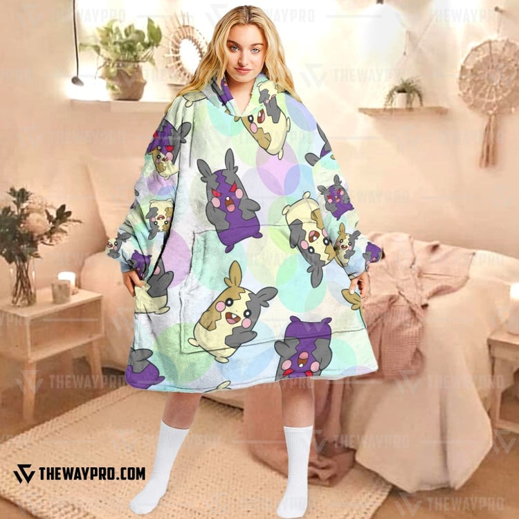 Pokemon Morpeko Fleece Hoodie Blanket Pokemon Morpeko Fleece Hoodie Blanket