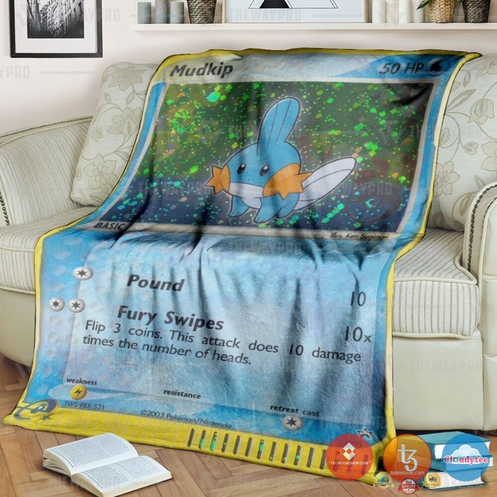 Pokemon Mudkip Holo Blanket Pokemon Mudkip Holo Blanket