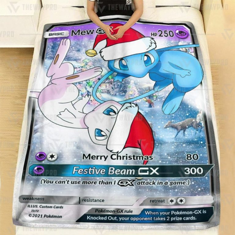 Pokemon-New-Christmas-Mew-Gx-Blanket-1
