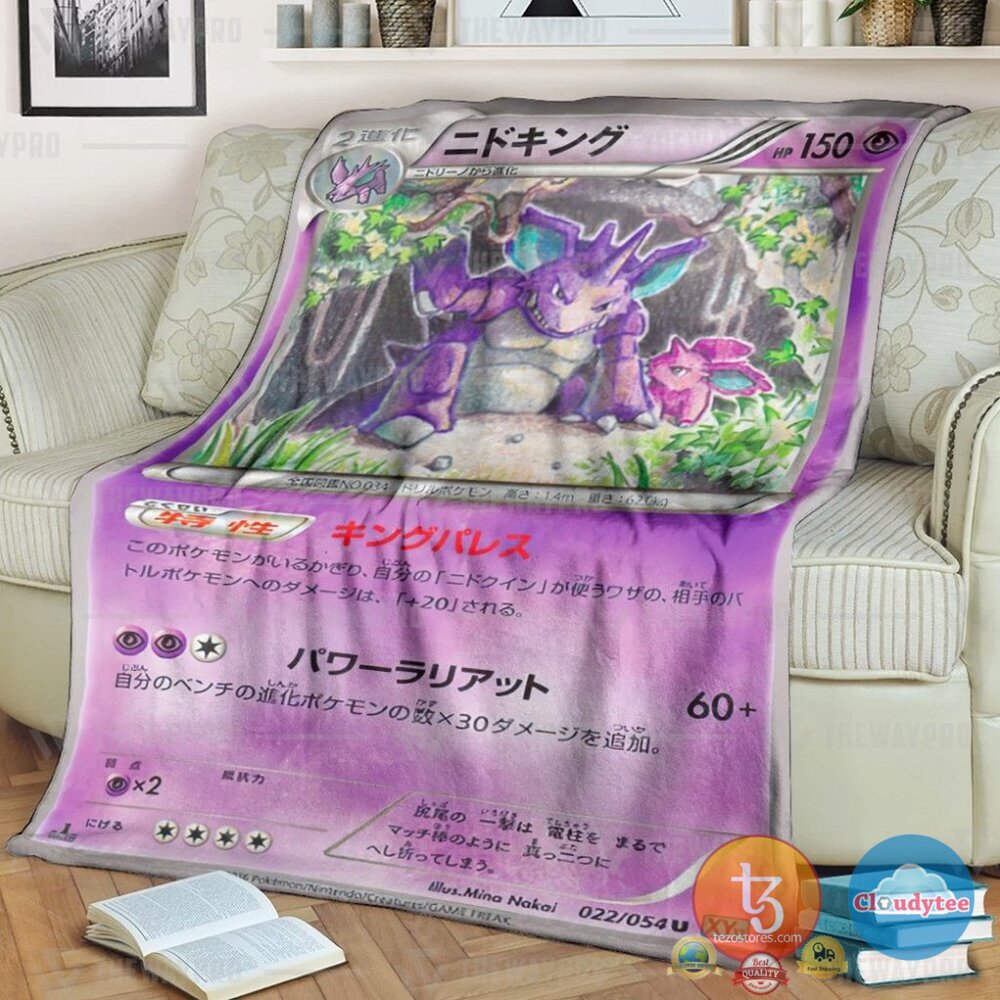 Pokemon Nidoking Blanket Pokemon Nidoking Blanket