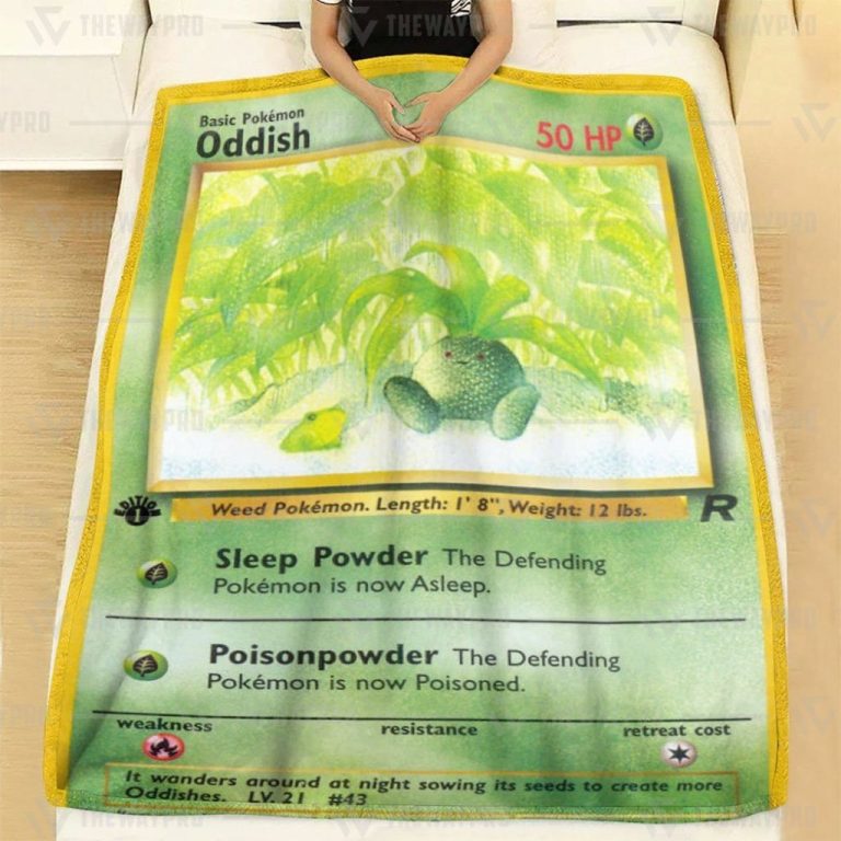 Pokemon-Oddish-1St-Edition-Blanket-1