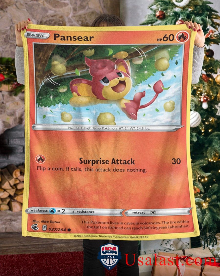 Pokemon Pansear Fusion Strike Blanket Pokemon Pansear Fusion Strike Blanket