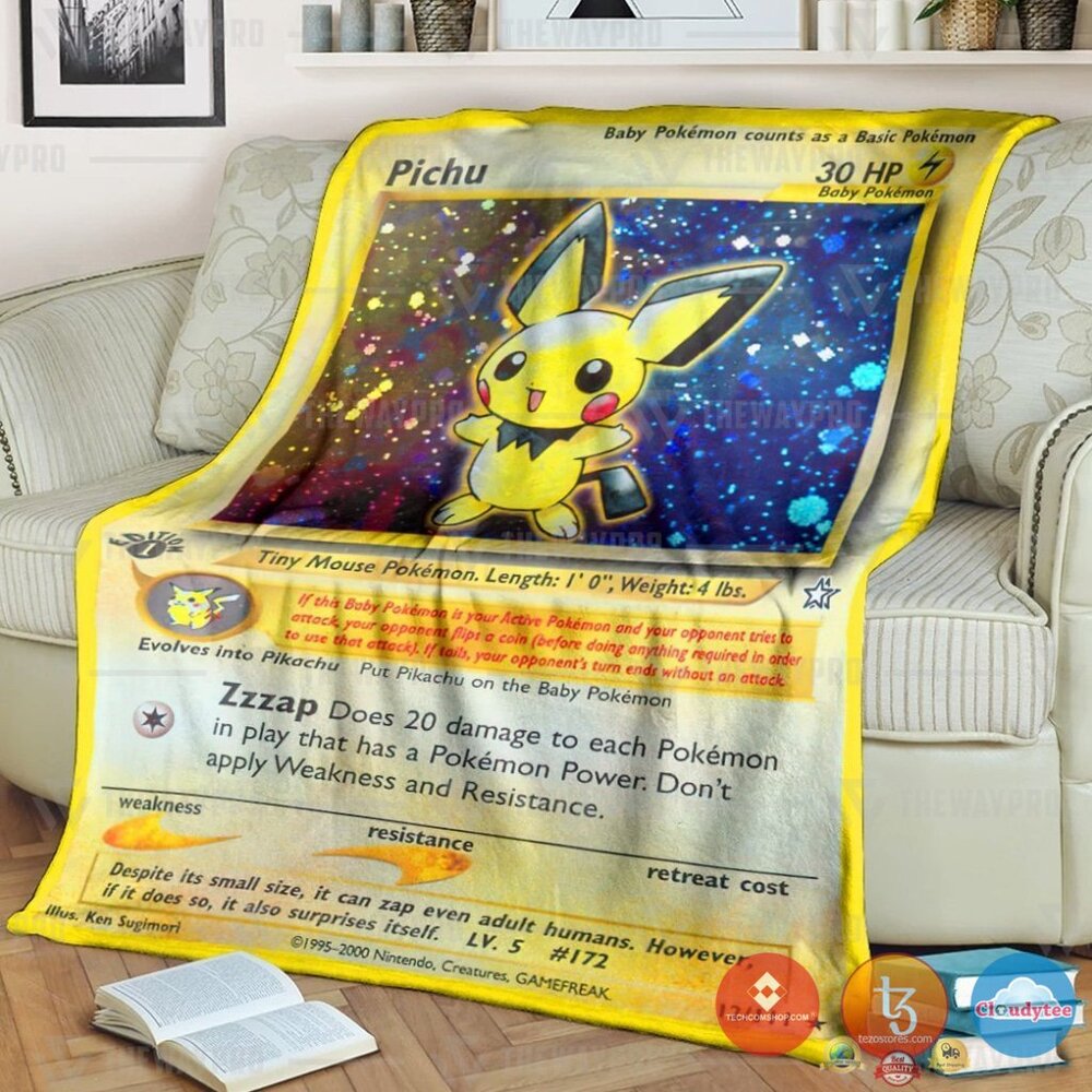 Pokemon Pichu Blanket Pokemon Pichu Blanket