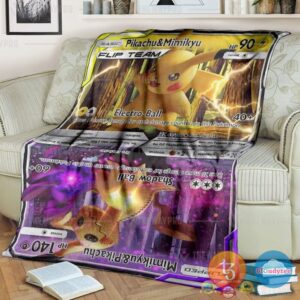 Pokemon Pikachu And Mimikyu Flip Team Blanket