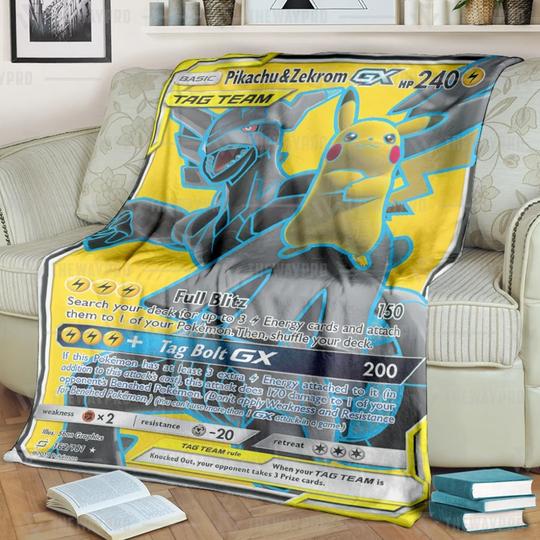 Pokemon-Pikachu-And-Zekron-Gx-Blanket-3