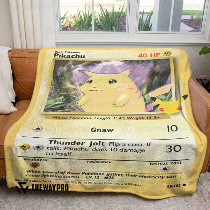 Pokemon-Pikachu-Card-Bedding-Set-And-Quilt-Blanket-2