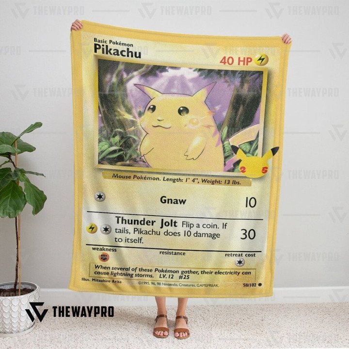 Pokemon-Pikachu-Card-Bedding-Set-And-Quilt-Blanket-3