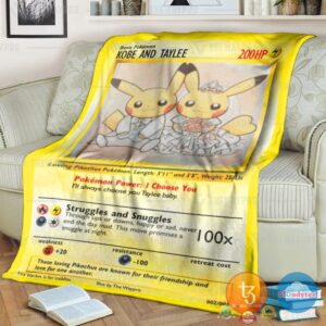 Pokemon Pikachu Couple Blanket