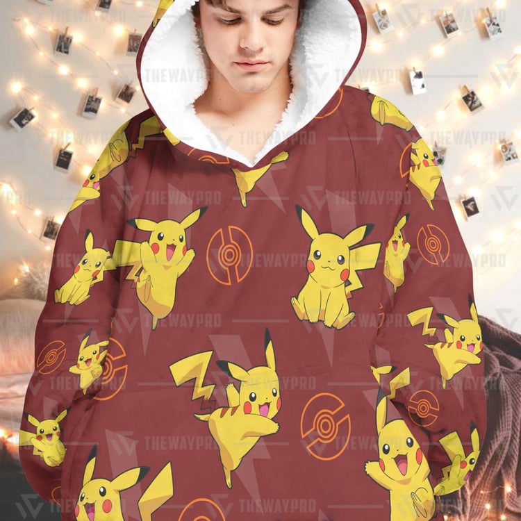 Pokemon Pikachu Fleece Hoodie Blanket Pokemon Pikachu Fleece Hoodie Blanket