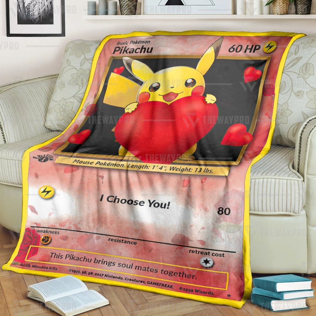 Pokemon Pikachu I Choose You Blanket Pokemon Pikachu I Choose You Blanket