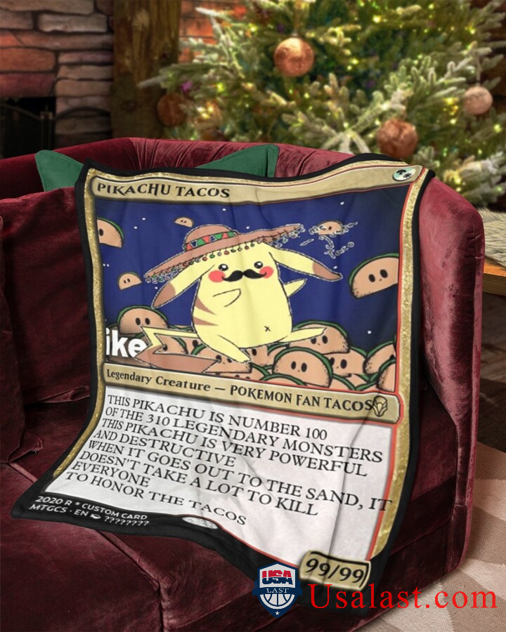 Pokemon-Pikachu-Tacos-Fleece-Blanket-1