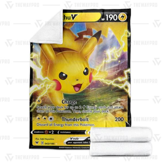 Pokemon-Pikachu-V-Vivid-Voltage-Soft-Blanket-1