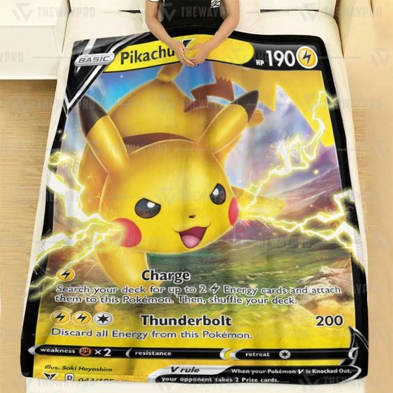 Pokemon-Pikachu-V-Vivid-Voltage-Soft-Blanket-3