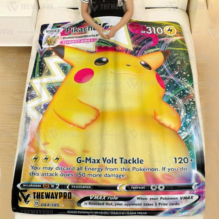 Pokemon-Pikachu-Vmax-Vivid-Voltage-Bedding-Set-And-Quilt-Blanket-1