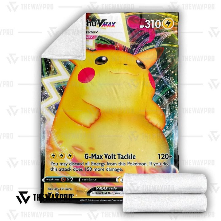Pokemon-Pikachu-Vmax-Vivid-Voltage-Bedding-Set-And-Quilt-Blanket-2