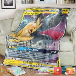 Pokemon Pikachu Zekrom Gx Team Up Blanket