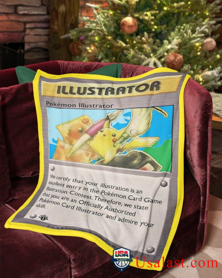 Pokemon-Pikchu-Illustrator-Fleece-Blanket-1