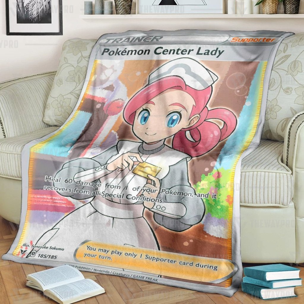 Pokemon Pokemon Center Lady Trainer Blanket Pokemon Pokemon Center Lady Trainer Blanket