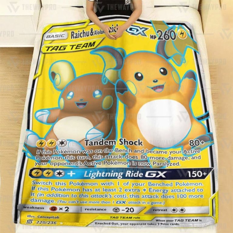 Pokemon-Raichu-And-Alolan-Raichu-Gx-Blanket-1