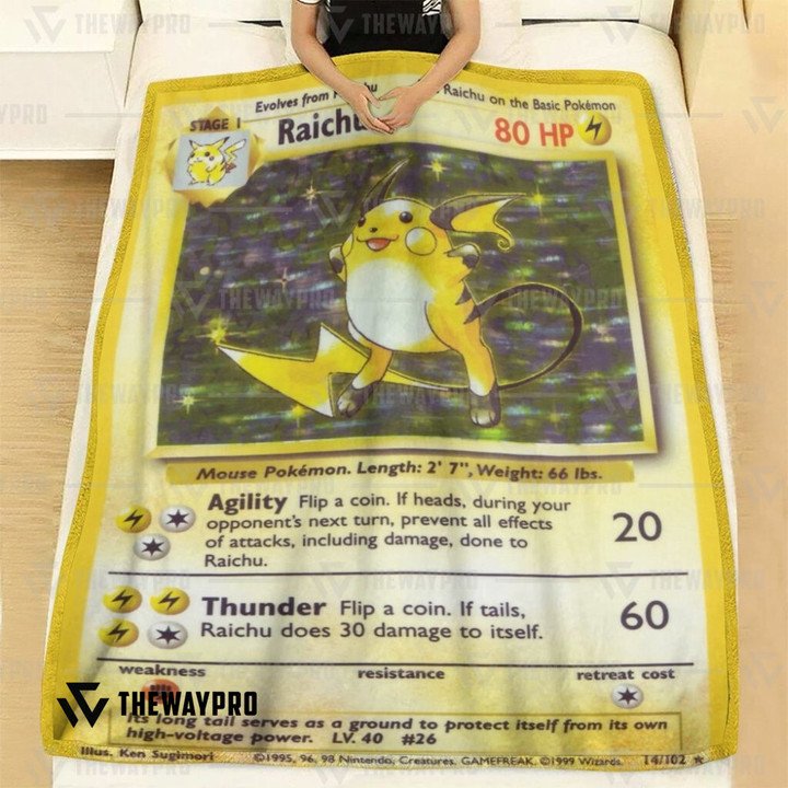 Pokemon-Raichu-Base-Set-Bedding-Set-And-Quilt-Blanket-1