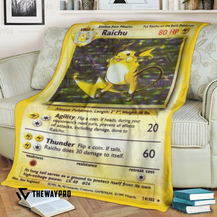 Pokemon Raichu Base Set Bedding Set And Quilt Blanket Pokemon Raichu Base Set Bedding Set And Quilt Blanket