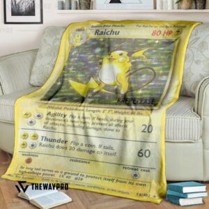 Pokemon Raichu Card Blanket