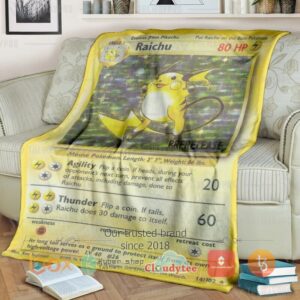 Pokemon Raichu Card Blanket 2