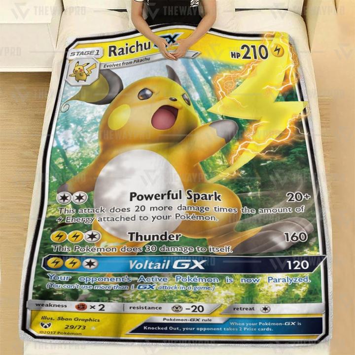 Pokemon-Raichu-Gx-Shining-Legends-Blanket-1