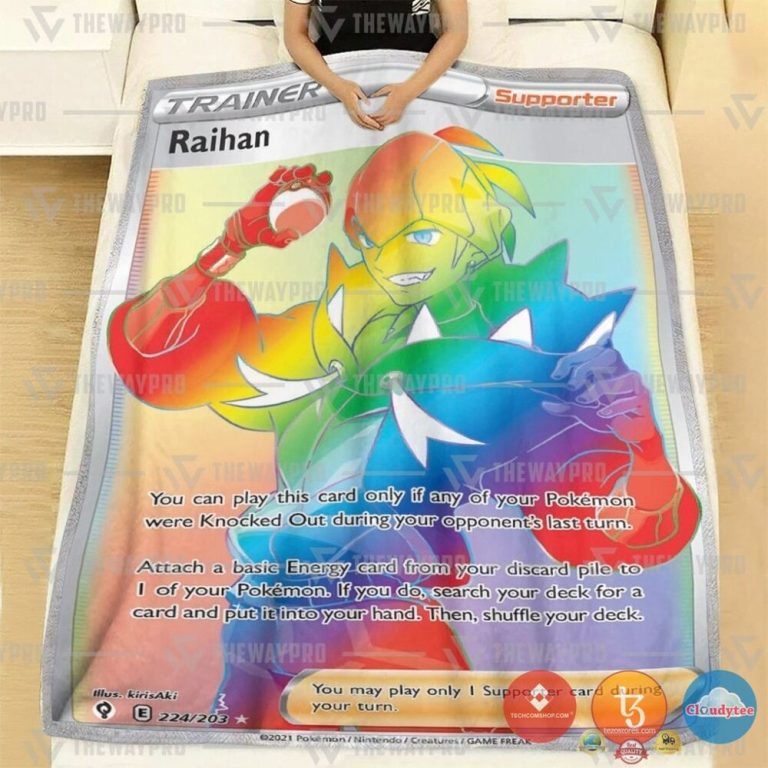 Pokemon-Raihan-Evolving-Skies-Colorful-Blanket-1-1
