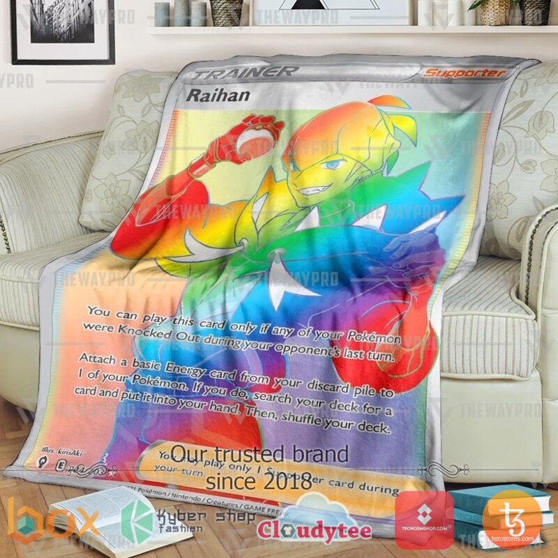 Pokemon Raihan Evolving Skies Colorful Blanket 2 Pokemon Raihan Evolving Skies Colorful Blanket 2