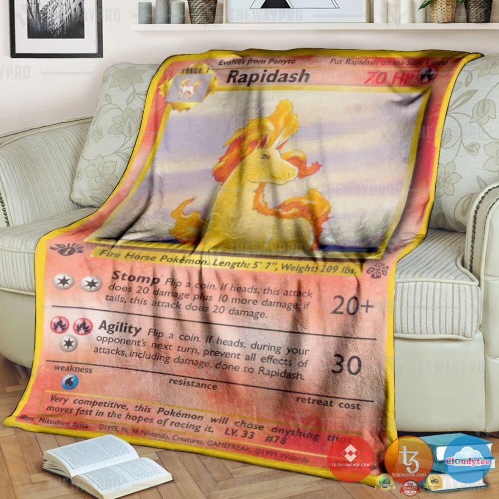 Pokemon Rapidash 1St Edition Blanket Pokemon Rapidash 1St Edition Blanket