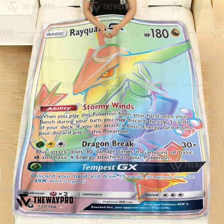 Pokemon-Rayquaza-Gx-Celestial-Storm-Bedding-Set-And-Quilt-Blanket-1